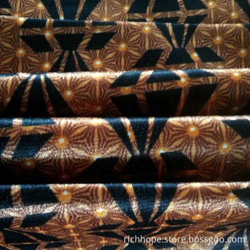 100% Polyester Samt Stoff gedruckt